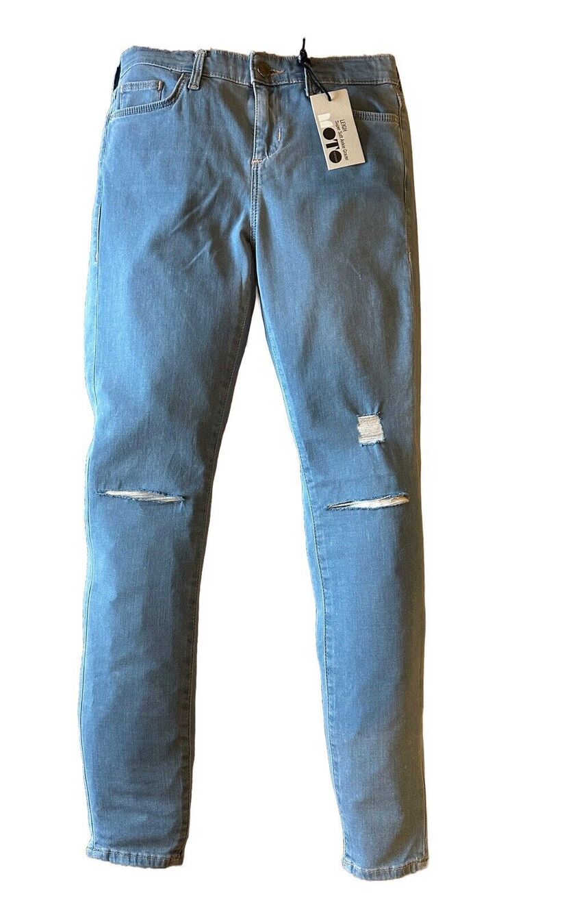 NWT Topshop Womens 26 30 Moto Leigh Super Soft Ankle Grazer Jeans NEW Light Wash